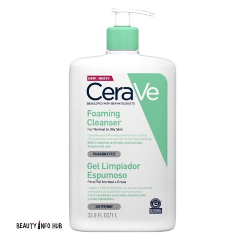 CeraVe Foaming Cleanser with Pump for Normal to Oily Skin 1L (33.8oz)