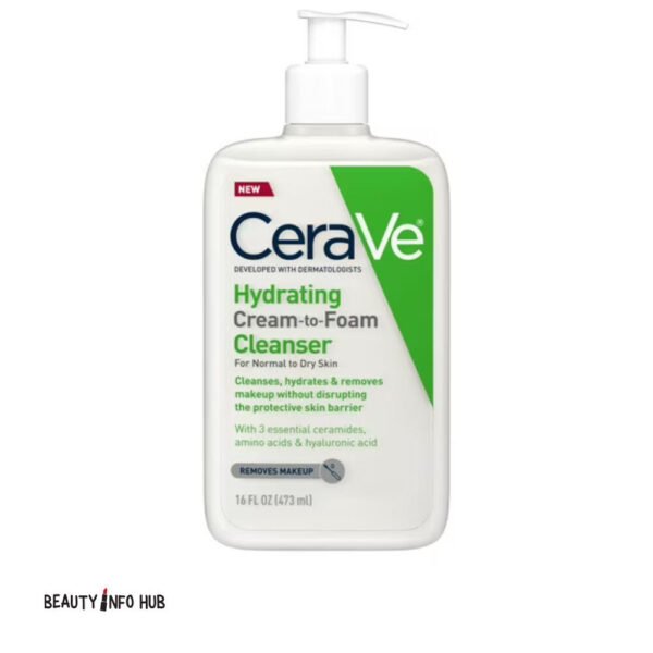 3606000577213 CERAVE NORMAL TO DRY CREAM TO FOAM CLEANSER 16OZ 473ML (1)